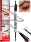 Microblading Eyebrow Pen, 2-In-1 Dual-Ended 4-Fork-Tip Eye Brow Tint Pencil & Sh