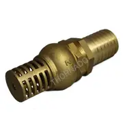 Brass Foot Valve Strainer - Complete Set with Hose Barb