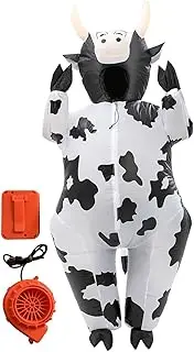 Fiocias Adult Cow Blow-Up Costume for Halloween Festivities