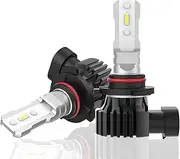 RUNEWAX 9006/HB4 LED Fog Light Bulbs 6000K White High Brightness Mini Size Plug N Play Waterproof IP67 50000 Hours Fanless, Pack of 2