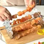10 Grilled Skewers Rotating Barbecue Grill for Air Fryer Accessory