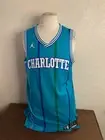 NBA Charlotte Hornets Basketball Blank Throwback 2017-18 Game Jersey Size 44+4