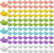 Soaoo 120 Pcs Mini Dinosaur Figures Resin Dinosaur Tiny Figures Bulk Resin Animals Miniature Fairy Figurines Micro for Ornaments DIY Fairy Miniature Garden Moss Landscape Craft for Home Decor