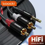 TOOCKI 音頻電纜插孔 3.5 毫米轉雙 RCA 分配器立體聲環繞 TYPX4-MY01 TINARI