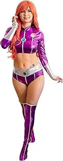 [C-ZOFEK] Women's Princess Koriand'r Cosplay Costume Purple Hero Suit