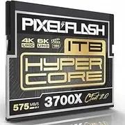 PixelFlash CFast Card - 1TB CFast 2.0 Card - 3600X HyperCore 565MB/s SATA3 VPG180 C Fast Card Compatible w/DSLR Cinematic Video & Photo Cams - Lab Tested & Certified Flash Memory 1024 GB, 2024 Model