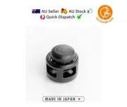 4/pk Cord Lock Stopper Double Hole 4.5x6mm Round Toggle M4 Drawstrings #RBL4A
