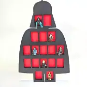 LEGO Minifigure Wall Display Case Darth Vader 17 Figure Hanging Stand Star Wars