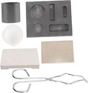 TEHAUX Metal Casting Crucible Set Graphite Quartz Molds Melting Casting Kit for