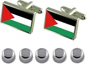 [Select Gifts] Shirt Dress Studs Palestine Flag Cufflinks