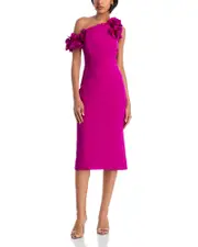 Teri Jon by Rickie Freeman Flower Trim Sheath Dress
