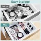 25x Convenient Clear Drawer Organizer Pack Plastic Desk Drawer Dividers Trays