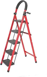 Lightweight 5-Step Folding Ladder, Portable and Compact, Anti-Slip Multi-Use Household Step Ladder for Home, Kitchen, Office, and Garage – Easy Storage, Sturdy, Durable