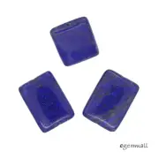 1PC Natural Lapis Lazuli Flat Rectangle Pendant Beads 18x25mm Grade A #72078