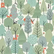 My Kingdom Wild Wood Wallpaper Muriva Green