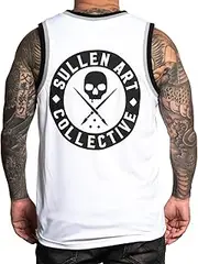 [Sullen] Art Collective BOH Jersey White/Black Premium Fit Mens Tank 5XLarge