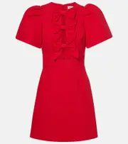 [Rebecca Vallance] Rebecca Vallance Kaylee bow-detail minidress UK 10 red