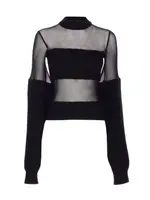 [Jean Paul Gaultier] Jean Paul Gaultier-Maglione Effetto Trasparente Di Jean Paul Gaultier-Donna S