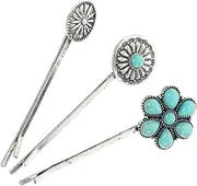 MUSISALY 3pcs Retro Flower Head Clip for Women Hair Barrettes Hair Styling Clips Accessories