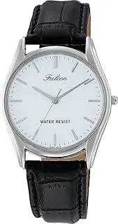 [Q&Q] [Citizen queue and queue] CITIZEN Q & Q watches Falcon Falcon analog leather belt white QA00-301 Men
