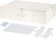 Ourea Wedding Dress Storage Box - Preservation with 20 Sheets of Acid Free Tissue Paper for Kit,Heirloom Gown Bride Musthaves(Beige)