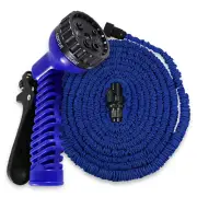 B2G1 Free 50 Feet 50FT Expandable Flexible Garden Water Hose+Spray Nozzle Blue