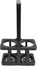 QANYEGN 2 Pack Collapsible Beer Bottle Holder Beer Drink Display Basket Portable Drink Display Basket with Thickened Handle(Black)