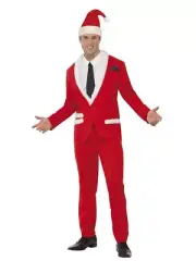 Smiffys Santa Clause Cool Dapper Suit Adult Mens Christmas X-Mas Costume 33562