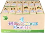 Recycled Mini Colouring Pencils (4pcs) - Assorted Colours