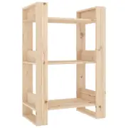 vidaXL Solid Wood Pine Book Cabinet/Room Divider Storage Shelf Rack Furniture
