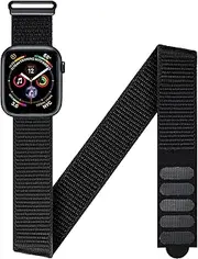 SINGEAR Arm/Ankle Nylon Sport Band for Apple Watch 38 40 41 42 44 45 49mm, Adjustable Sport Elastic Armband Ankle Strap for iWatch Ultra SE Series 9 8 7 6 5 4 3 2 1 for Women Men