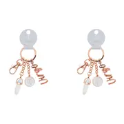 2x Splosh Mystique Virgo Metal Keychain Zodiac Bag/Key Accessory Charm Rose Gold