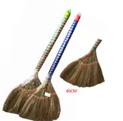 SMARTLINK 3PCS All Natural Vietnamese Soft Straw Broom Eco-Friendly Grass Broom for Indoor & Outdoor Use