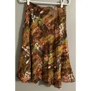 Chicos Women’s Size 0 Cotton Bias Cut Lined Skirt New With Tags Multicolor