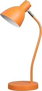 Lexi Lighting Eloise Touch Table Lamp, Touch Control Bedside Nightstand Reading Lamp, Flexible Head, Height 46cm, E14 Bulb Base, Orange Metal Desk Lamp for Bedroom Office Living Room