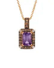 Le Vian 14K Rose Gold 0.90 ct. tw. Diamond & Amethyst Necklace NoSize NoColor
