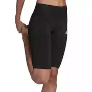 adidas Women's 10" Black/White Seamless Aeroready Bike Short (HA6607) Sizes S&M