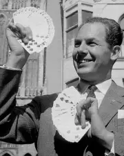 FRED KAPS WITH CARDS B&W 8X10 PUBLICITY PHOTO / Archival Magician Photo Reprint