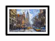 New York Street Framed print Art Poster
