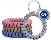 [CiikDux] 4 Color Princess Medallion Holder Stretchable Wristband Wristlet, Princess Cruise Medallion Holder Spring Flexible Spiral Wrist Coil Wrist Band Bracelet for Women Men Adult, 1.6 inch
