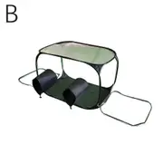 Mushroom Grow Tent Still Air Box Portable Foldable PVC 2 Arm Ports Mushroom Black