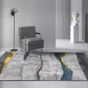 Large Soft Bedroom Living Room Carpet Anti-Slip Floor Mat Rug Modern Geometry 5