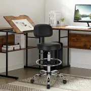 CostwayErgonomic Drafting Chair with Backrest for Office