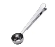Coffee Measuring Spoon With Bag Clip Scoop Fastener Seal Package Kitchen Tools