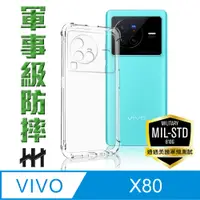 在飛比找PChome24h購物優惠-HH 軍事防摔手機殼系列 vivo X80 (6.78吋)