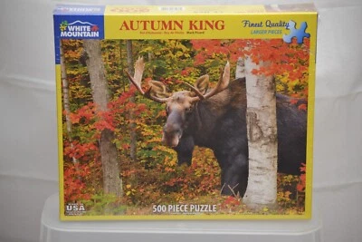 NEW SEALED WHITE MOUNTAIN 500 PC JIGSAW PUZZLE USA AUTUMN KING #1419A