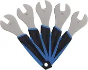 BBB Cycling Unisex's BTL-25S Cone Wrench Tool Set for Bikes (Sizes 13/14/15/16/17), Black/Blue, One Size