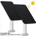 2X 4W Solar Panel for Eufy Eufycam Cam E/2C/E/2 Pro Wall Mount USB Charger Cable