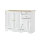 Artiss Buffet Sideboard 3 Doors - BERNE White Drawer Cupboard Table Hallway New
