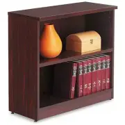 Alera Alera Valencia Series Bookcase, Two-Shelf, 31 3/4w x 14d x 29 1/2h, Mahoga